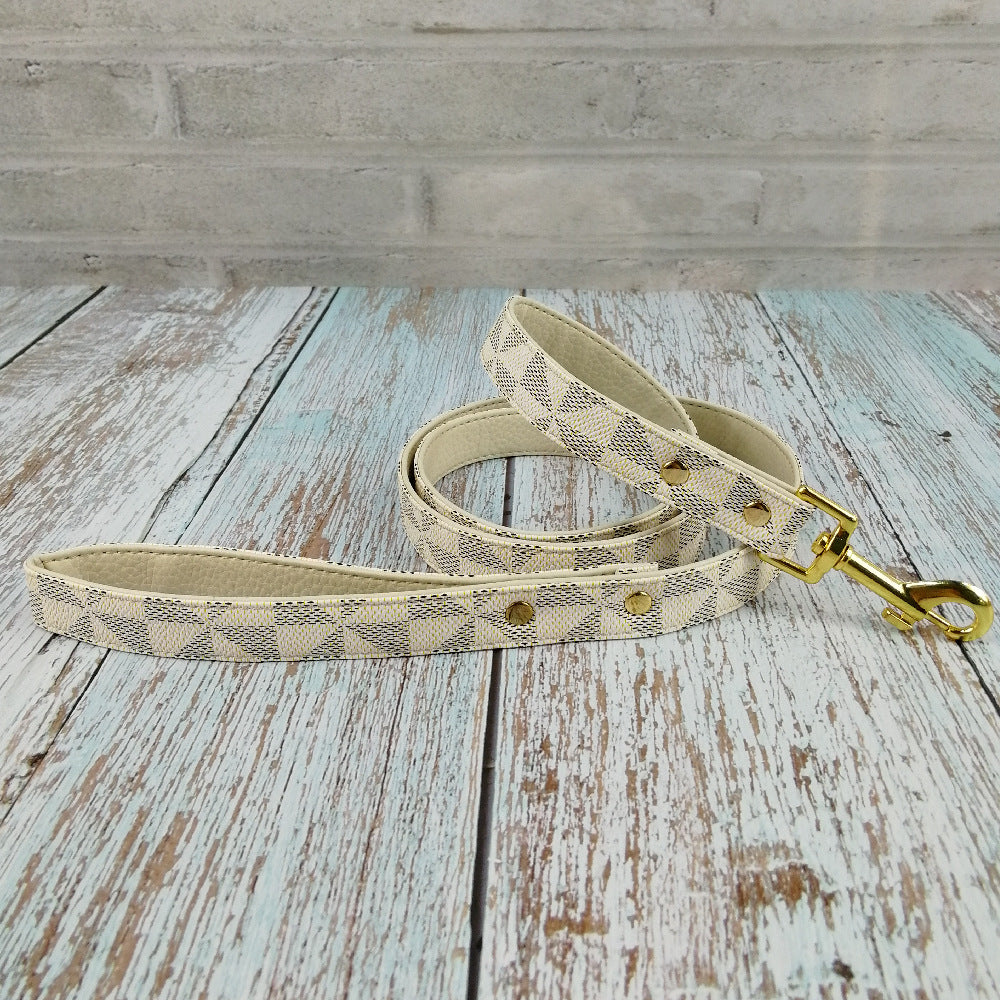 Hot Sale Soft Snake Pattern Leather Pet Chest Harness Leash