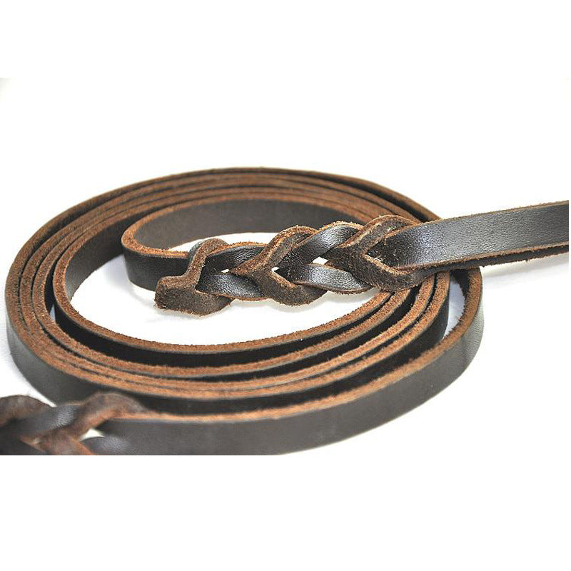 High-grade pet leather traction rope