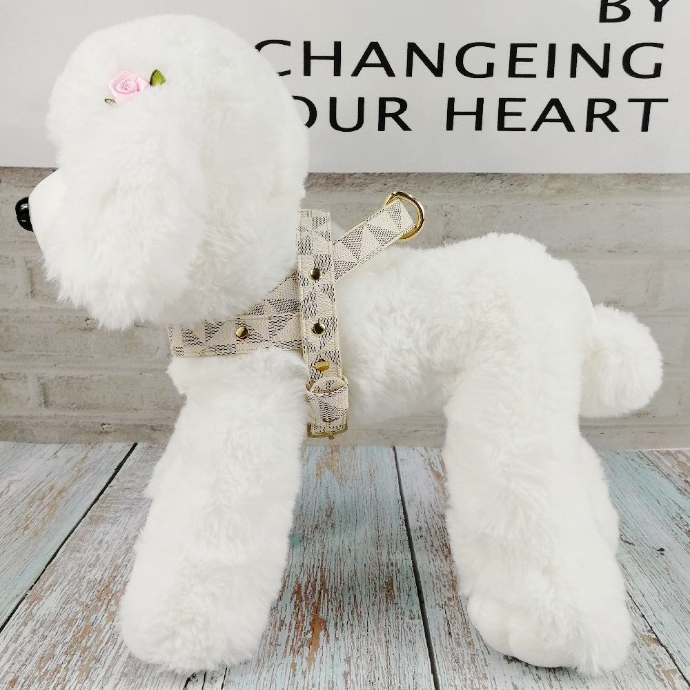 Hot Sale Soft Snake Pattern Leather Pet Chest Harness Leash