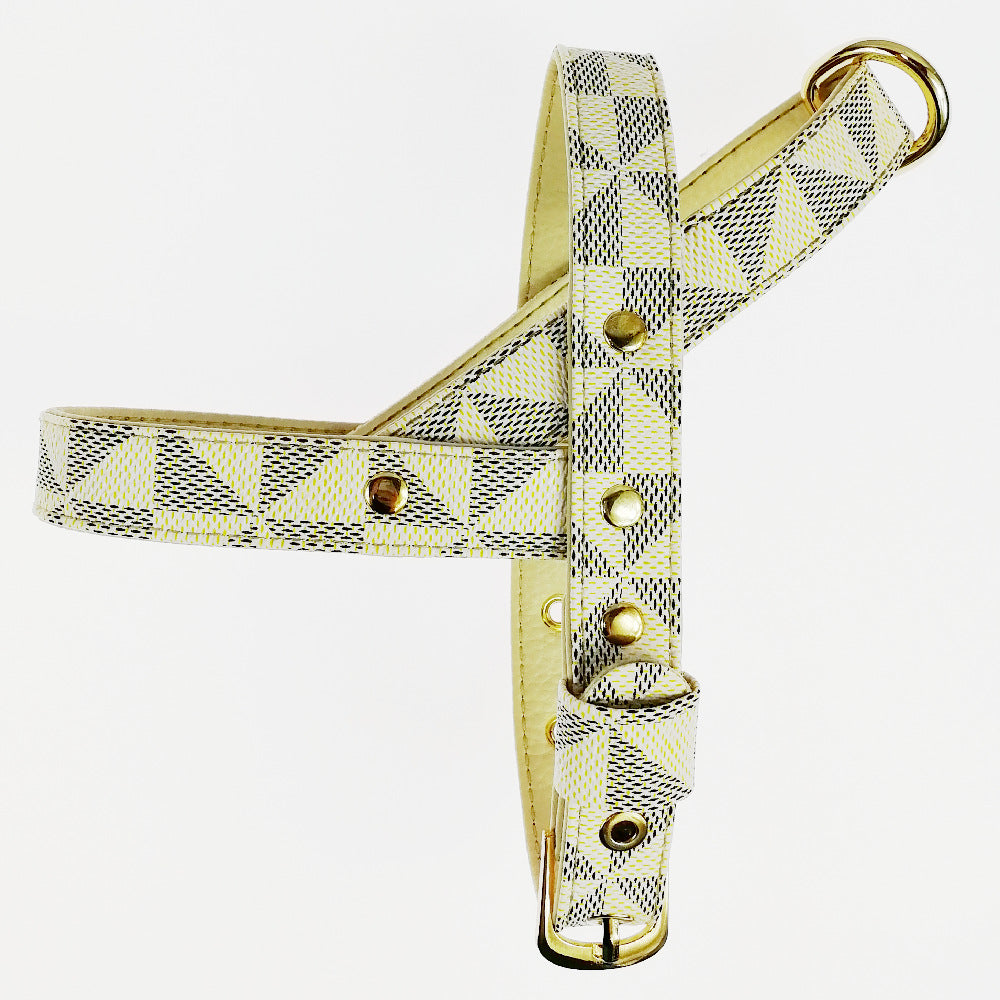 Hot Sale Soft Snake Pattern Leather Pet Chest Harness Leash