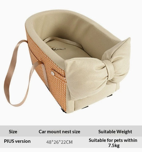 Small Pet Safety Seat In Car Nest Travel Car Cushion